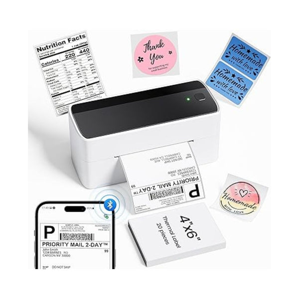 Bluetooth Thermal Shipping Label Printer Wireless for Small Business