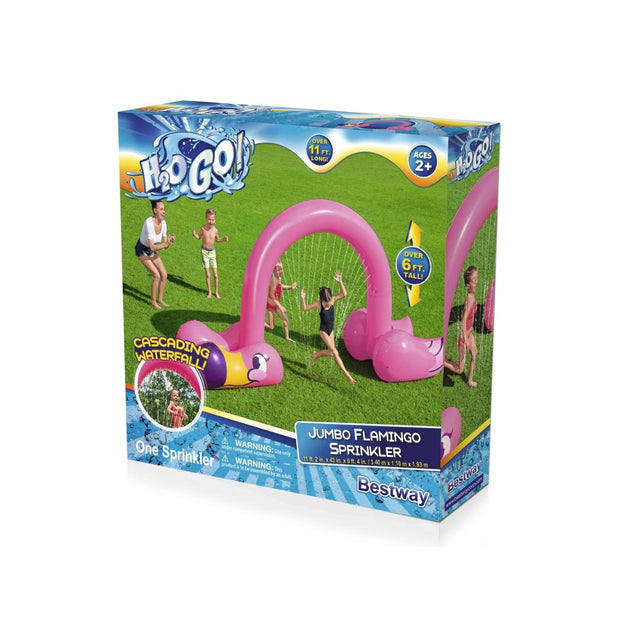 H2OGO! Jumbo Flamingo Inflatable Child Stationary Sprinkler Arch ...