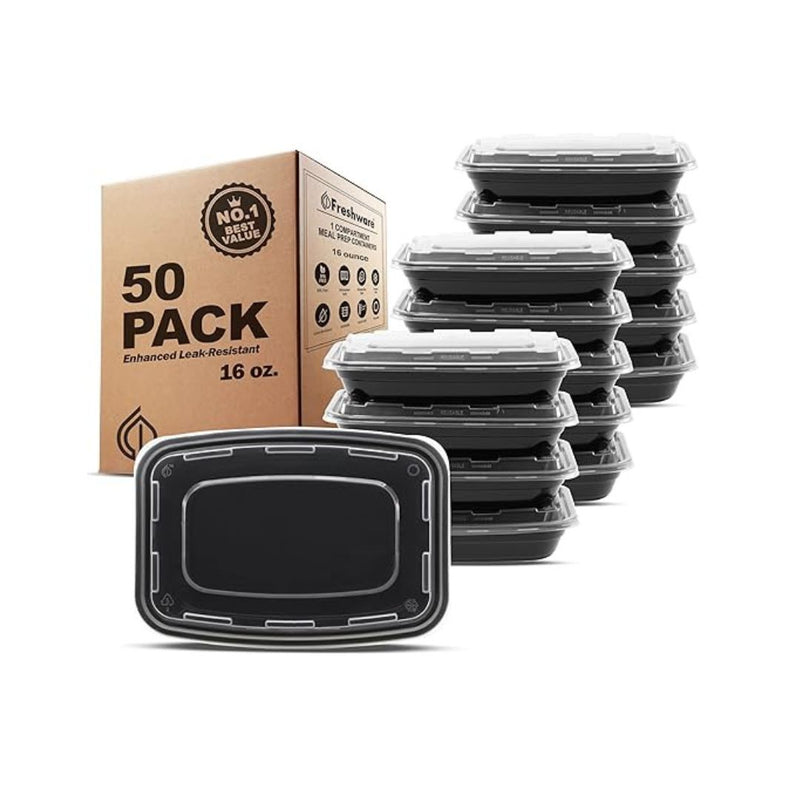 50-Pack Meal Prep Containers