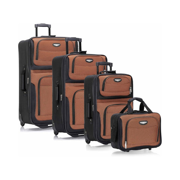 4-Piece Travel Select Amsterdam Softside Expandable Luggage with Rolling Wheels