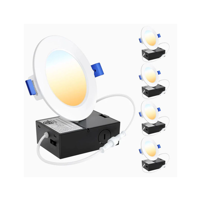4-Pack Ultra-Thin LED Recessed Lights
