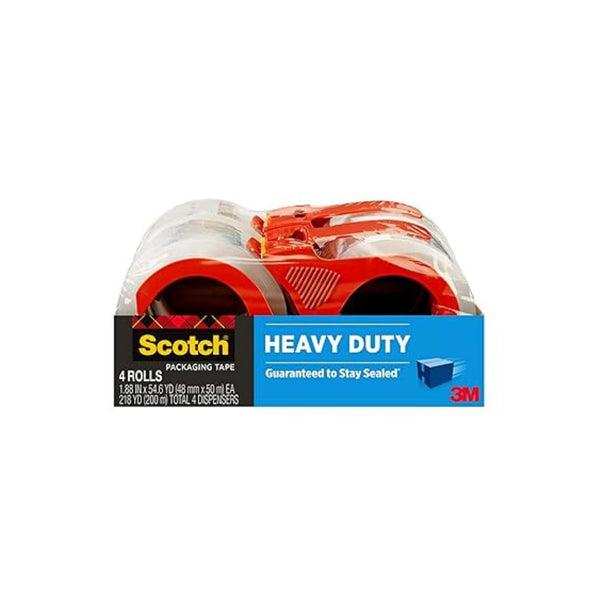 4-Pack Scotch Heavy Duty Shipping Packing Tape
