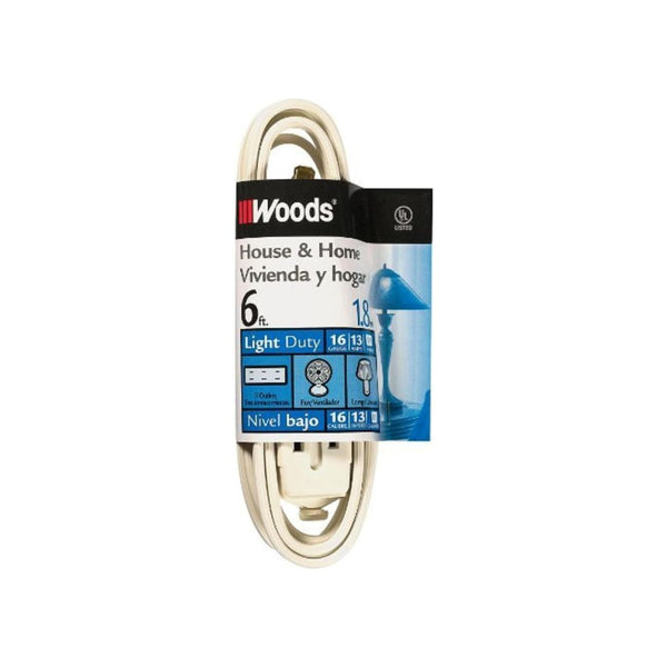 6-Feet 3-Outlet Extension Cord w/ Power Tap