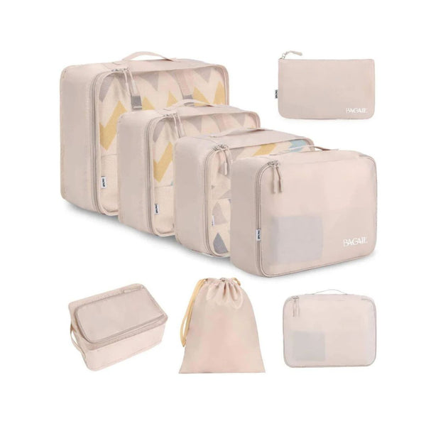 8 Set Packing Cubes Luggage Organizer Bags