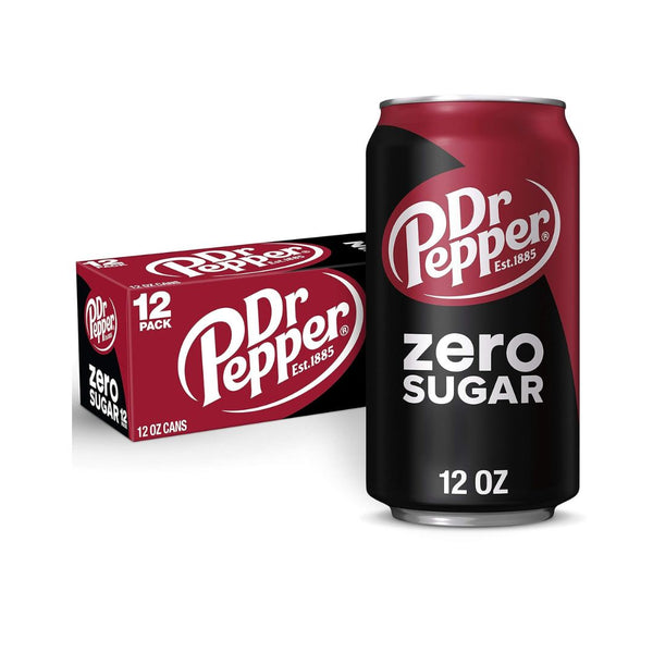 12-Pack Dr Pepper Zero Sugar - 12 OZ
