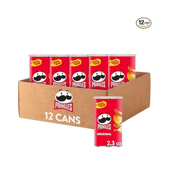 12-Pack Pringles Potato Crisps Chips, Lunch Snacks