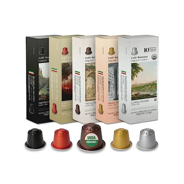 100 Pack Organic Café Romano Espresso Pods