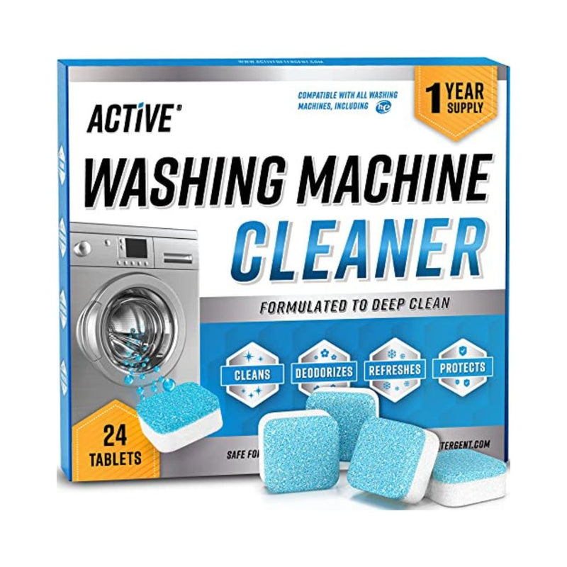 24 Pack Washing Machine Cleaner Tablets, Descaler, Deodorizer