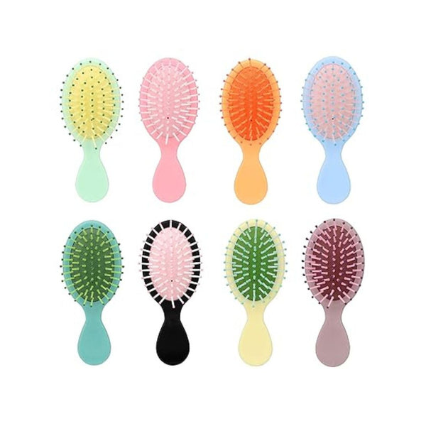 8 Pack Mini Soft Bristle Detangler Pocket Paddle Hair Brushes