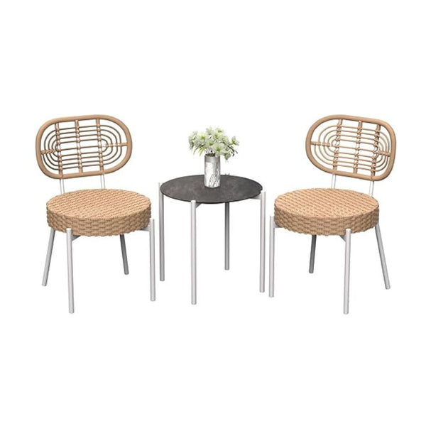 3 Piece Wicker Patio Bistro Furniture Set