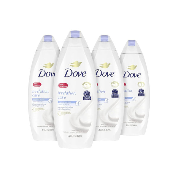 4 Bottles of Dove Irritation Care Body Wash
