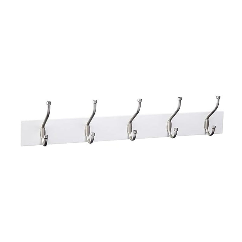 Amazon Basics 5 Hook Wall-Mounted Farmhouse Coat Rack