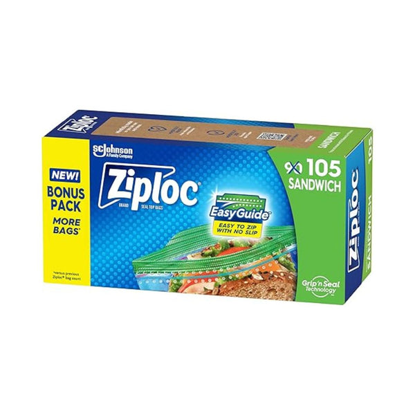 105-Count Ziploc Sandwich and Snack Bags