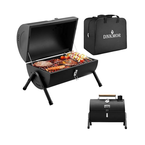 Portable Charcoal Grill Tabletop Outdoor Barbecue Smoker