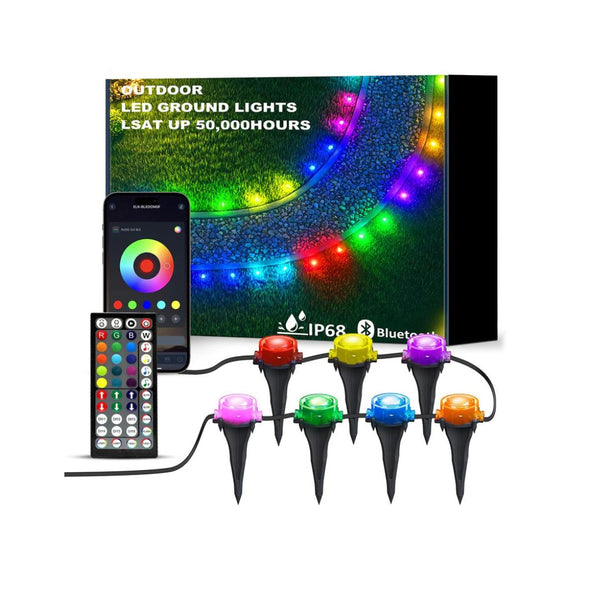 100FT IVRICH Smart RGB Outdoor Pathway Lights