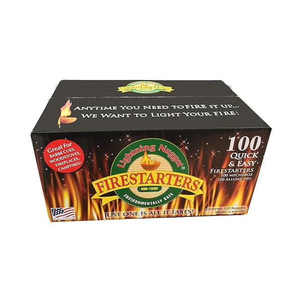 100-Pack Fire Starter Nuggets for Fireplace