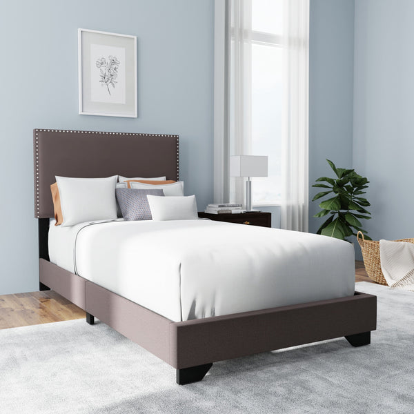 Hillsdale Willow Nailhead Trim Upholstered Bed