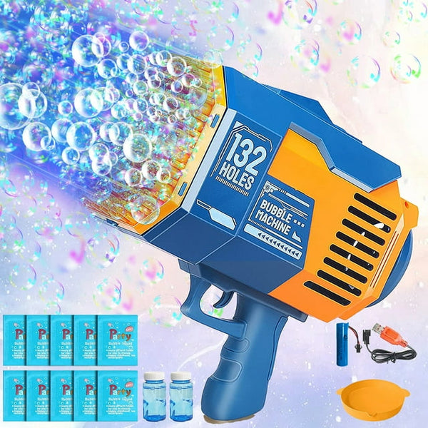 132 Holes 8,000+ Bubble Machine Blower (2 Colors)
