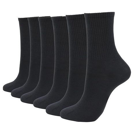 6 Pairs Of Women's Thin Crew Socks (5 Styles)