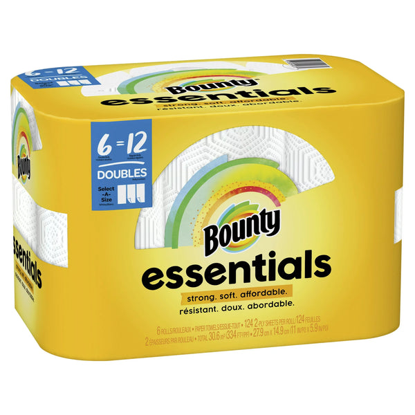 6 Double = 12 Regular Rolls Bounty Paper Towels + Get $4 Walmart Cash
