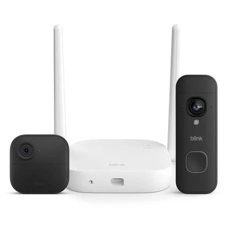 Blink Outdoor XR 2K+ Camera, 2K+ Battery Doorbell & Sync Module