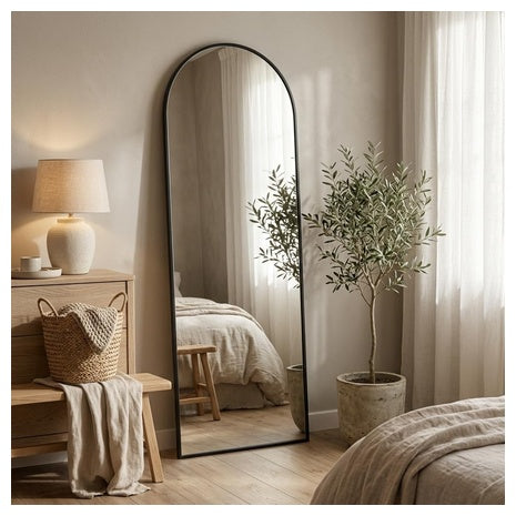 57" Arched Full Length Floor Mirror