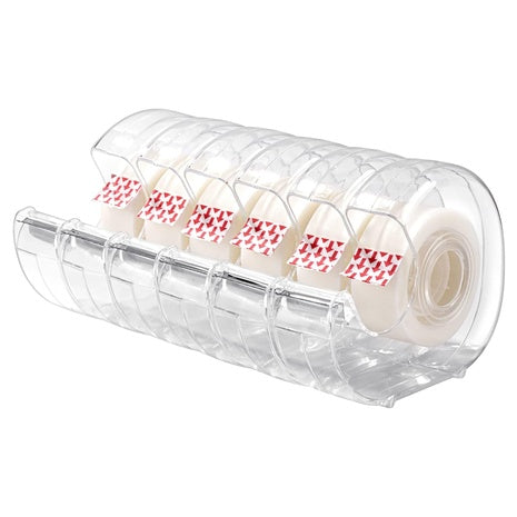 6 Amazon Basics Tape Dispensers with Refill Rolls
