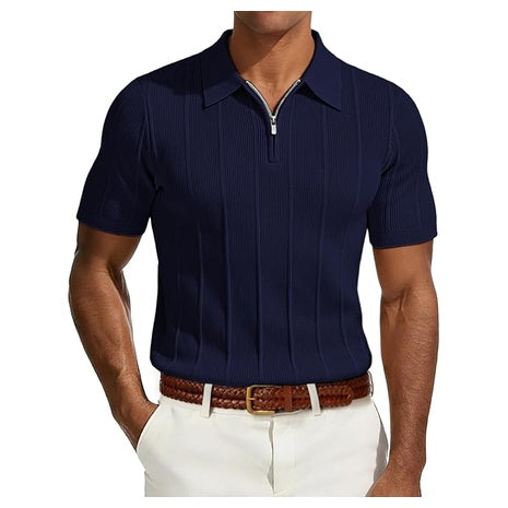 PJ Paul Jones Men’s Textured Quarter-Zip Knit Polos (4 Colors)