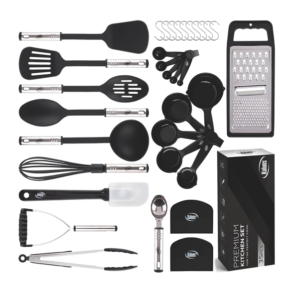 24-Pc Nylon & Stainless Steel Cookware Set