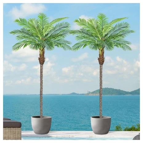 2-Pack 10ft Artificial Phoenix Palm Trees