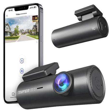 2.5K Dash Cam with Wi-Fi & Night Vision