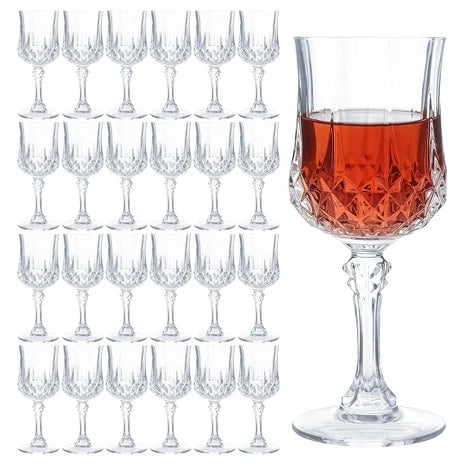 24 Plastic Wine Glasses (7oz)