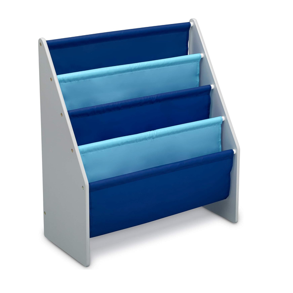 4-Tier 28 Kids Book Rack with Soft Fabric Pockets