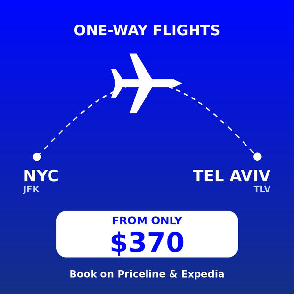 One-Way Flights Between New York (JFK) & Tel Aviv Starting At Just $370!