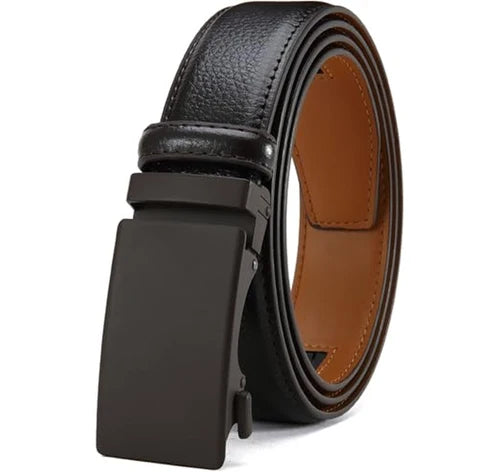 Automatic Ratchet Leather Dress Belt