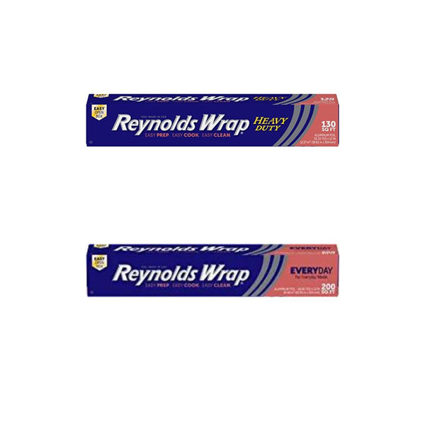 5 Rolls Of Reynolds Wrap 130′ Heavy Duty Or Aluminum Foil 200'