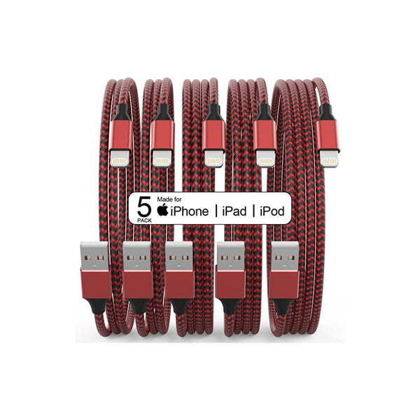 5-Pack iPhone ChargerLightning Cable