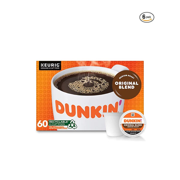 60 Pack Of Dunkin’ Original Blend Medium Roast Coffee K-Cup Pods