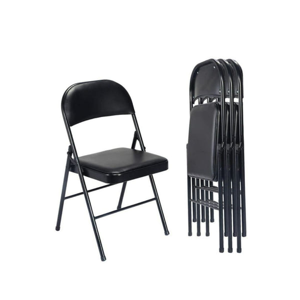 4-Pack SKONYON Upholstered Padded Folding Chair 
