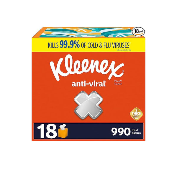 18 Boxes of Kleenex 3-Ply Anti-Viral Facial Tissues + $6.50 Amazon Credit