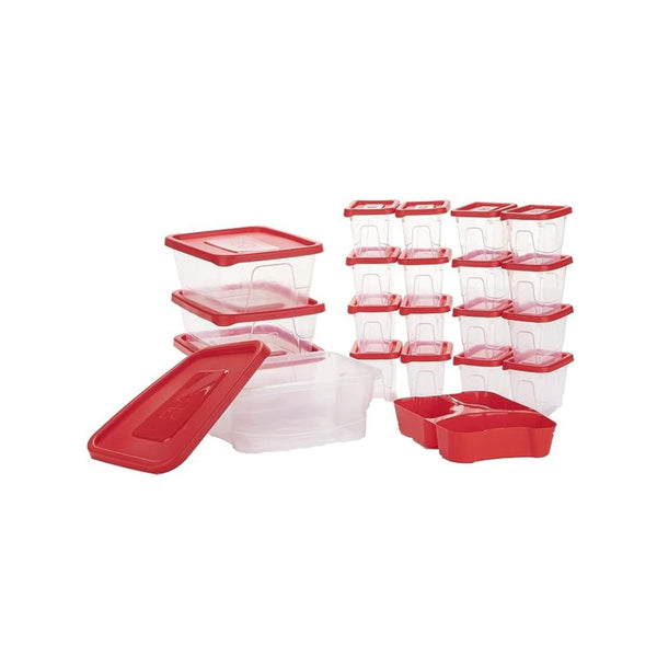 42 Pcs Mind Reader Meal Prep Food Storage Plastic Containers with Lids