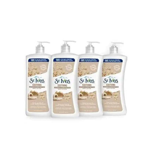 4 Bottles of St. Ives Soothing Hand and Body Lotion Moisturizer for Dry Skin
