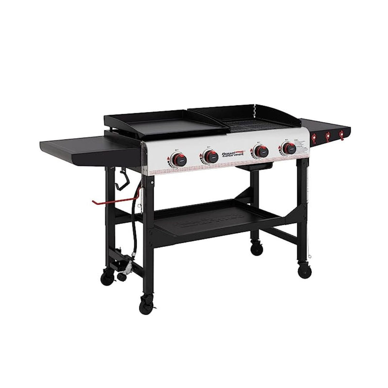 Royal Gourmet 4Burner Portable Flat Top Gas Griddle Combo Grill