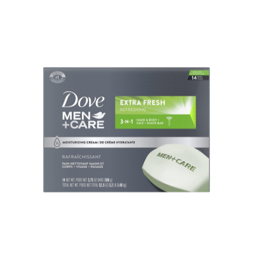 14-Count Dove Men + Care 3 in 1 Cleanser Bars