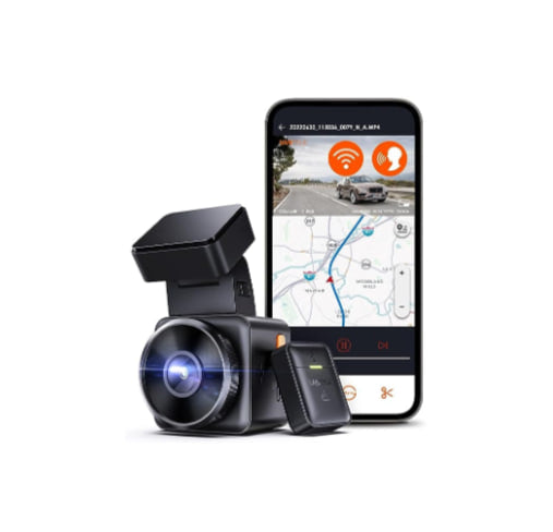 WiFi Dash Cam with GPS, Voice Control, Night Vision, and More