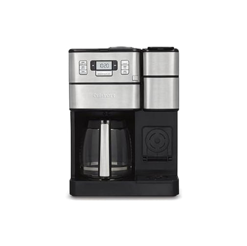 Coffeemaker and Single-Serve Brewer with Built-in Coffee Grinder
