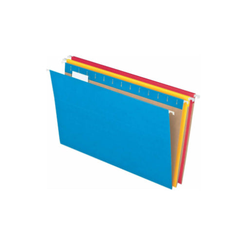Assorted Colors Pendaflex Recycled Hanging Folders, Legal Size (25/Box)
