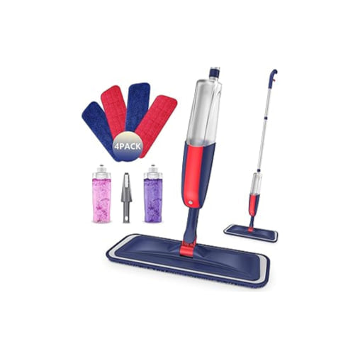 Microfiber Wet Spray Mop with 4X Washable Pads