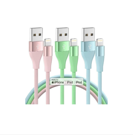 3-Pack iPhone Charger 10 FT