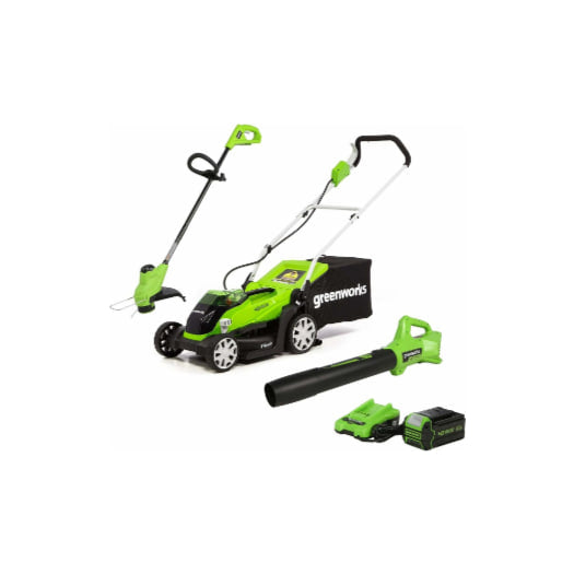 Greenworks 40V 14-Inch Mower/Axial Blower/12-Inch String Trimmer Combo Kit
